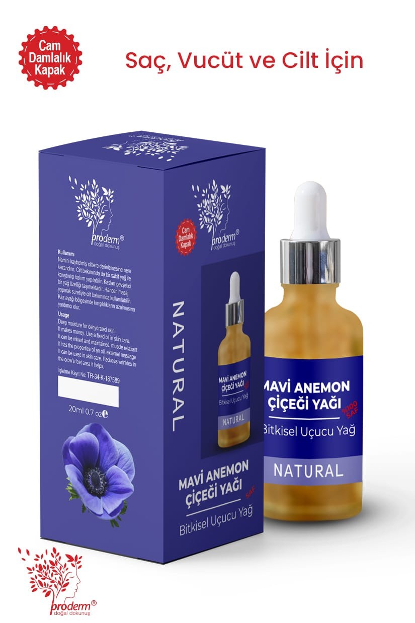Mavi Anemon Cicegi Yagi ürün görseli